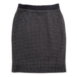 L.L. BEAN houndstooth wool pencil skirt size XS